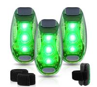 LED Blinklicht Schulranzen 3er Set, Clip Sicherheit Licht Blinklicht für Kinder, Reflektoren Schulranzen Kinderwagen Licht Lauflicht Rucksack Leuchtanhänger Jogger Laufen (Grün)