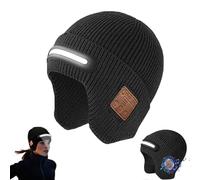 LED-Bluetooth-Musikhut, Bluetooth Beanie mit Licht & 3 Modi, Wiederaufladbare Bluetooth-Mütze mit integrierter Lampe, TR-BTD3 Musikalische Strickmütze mit Kopfhörer und eingebautem für Männer Frauen