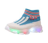 LED-Lichtschuhe für Babys, Kinder, Mädchen, leuchtende Sportschuhe, Kleinkind-Shows, Größe 5, blau, 22 EU