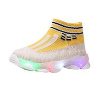 LED-Lichtschuhe für Babys, Kinder, Mädchen, leuchtende Sportschuhe, Kleinkind-Shows, Größe 5, gelb, 26 EU