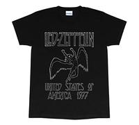 Led Zeppelin 1977 US Tour Men's T-Shirt Black L | Geschenkidee für ihn, Band Merch, Rockmusik