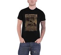 Led Zeppelin T Shirt Faded Falling Band Logo Nue offiziell Herren Schwarz L