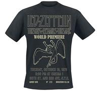 Led Zeppelin Herren Ledzeppelin_tsrts World Premiere_Men_bl_ts:1xl T-Shirt, Schwarz (Black Black), X-Large