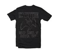 Led Zeppelin Herren Ledzeppelin_usa '77_Men_bl_ts: S T-Shirt, Schwarz (Black Black), Small