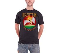 Led Zeppelin Herren Ledzeppelin_usa Tour '75_Men_bl_ts: L T-Shirt, Schwarz (Black Black), Large