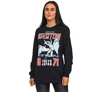 Led Zeppelin Japanese Icarus Band Logo T Shirt Official Black Long Sleeve, Schwarz, XL