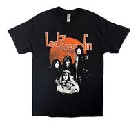 Led Zeppelin - T-Shirt # S Unisex Black # Orange Circle