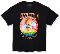Led Zeppelin Men's US Tour 1975 T-Shirt, Black, X-Large