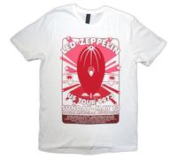 Led Zeppelin Mobile Municipal Herren T-Shirt Weiß S 100% Baumwolle Regular