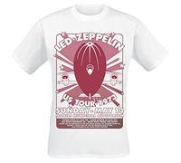 Led Zeppelin Mobile Municipal Herren T-Shirt Weiß, Weiß, Medium