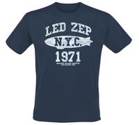 Led Zeppelin NYC 1971 T-Shirt blau in M