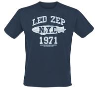 Led Zeppelin NYC 1971 T-Shirt blau in S