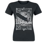Led Zeppelin Shook Me Frauen T-Shirt schwarz L 100% Baumwolle Band-Merch, Bands