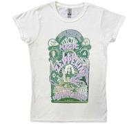 Led Zeppelin T Shirt Electric Magic Band Logo offiziell Damen Skinny Fit Weiß S