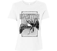 Led Zeppelin T Shirt Icarus Burst Band Logo Nue offiziell Damen Skinny Fit