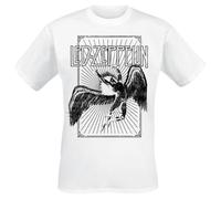 Led Zeppelin T Shirt Icarus Burst Band Logo Nue offiziell Herren Weiß