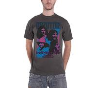 Led Zeppelin T Shirt Japanese Blimp Band Logo Neu Offiziell Herren Charcoal, Charcoal, XXL