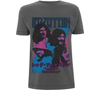 Led Zeppelin T Shirt Japanese Blimp Band Logo Neu Offiziell Herren Charcoal, Charcoal, XXL