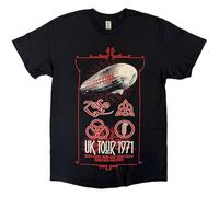 Led Zeppelin - T-Shirt # L Unisex Black # UK Tour '71.