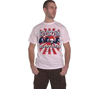 Led Zeppelin T-Shirt mit japanischem Burst-Band-Logo, offizielles Herren-T-Shirt, Weiß, Weiß, XXL