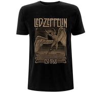 Led Zeppelin - T-Shirt # S Unisex Black # Faded Falling