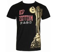 Led Zeppelin T Shirt Stairway to Heaven Hermit Band Logo Nue offiziell Herren, schwarz, M