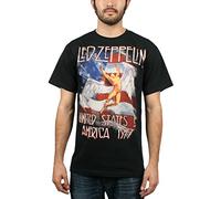 Led Zeppelin T Shirt Stars N Stripes USA 77 Band Logo Nue offiziell Herren