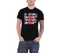 LED Zeppelin T Shirt Union Jack Type Band Logo Neu Offiziell Herren Schwarz Größe XL