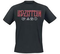 Led Zeppelin - T-Shirt-(Uomo Black-S) - Logo & Symbols