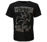 Led Zeppelin USA '77 T-Shirt - Offizielles Merchandise L Schwarz