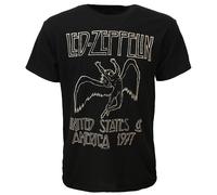 Led Zeppelin USA '77 T-Shirt - Offizielles Merchandise M Schwarz