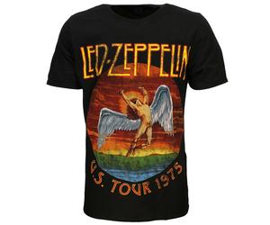 Led Zeppelin USA Tour 1975 T-Shirt - Offizielles Merchandise XL Schwarz