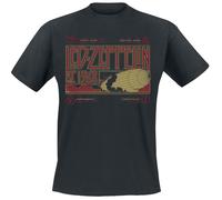 Rock Off Herren T-Shirt LZTS14MB05 Led Zeppelin 'Zeppelin & Smoke' Schwarz XXL 100% Baumwolle