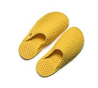 Ledd DREAM Slipper Hausschuhe Badeschuhe Reisepantoffeln Hotelslipper (S = 37-39, gelb)
