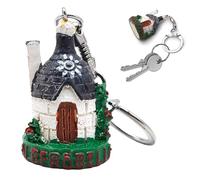 Leddy Living 3D-Schlüsselanhänger mit Schlüsselring, Trullo Baum, italienischer Nationalstolz, Dekoration für Schlüssel der Stadt, Accessoire für Damen und Herren, Geschenkidee, Trullo, One size