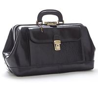 Leder Arzttasche - D&D0202 - Made in Italy (Schwarz)
