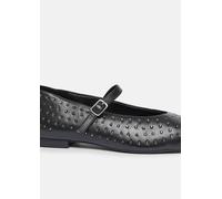 Leder-Ballerinas mit Nieten schwarz 39