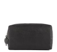 Leder-Beautycase mit zwei Fächern Black Square Schwarz - Farb-Varianten: Schwarz