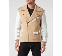 Leder Biker-Jacke 4XL