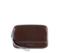Leder Clutch Bag mit abnehmbarem Henkel Blue Square Dunkelbraun - Farb-Varianten: Dunkel Braun