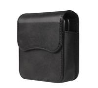 Leder Handy Gürteltasche Herren Schwarz für Galaxy Z Flip 7 6 5 4 3 5G Handytasche Leder Hüfttasche Bauchtasche Handyhülle kompatibel mit Motorola Razr/Huawei Pura X/P50 Pocket/SM-F7070/F7000/F7110