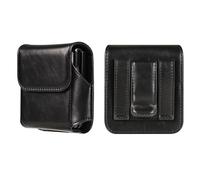 Leder Handytasche mit Gürtelclip Kompatibel mit Samsung Galaxy Z Flip 6/5/4/3/Z Flip, Handy Gurteltasche Schwarz Herrentasche Bauchtasche Kompatibel mit Huawei P50 Pocket/Moto Razr 50/40 Ultra/Razr+