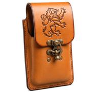 Leder-Handytasche mit heraldischem Löwen