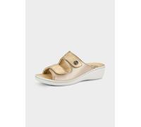 Leder-Pantoletten mit Naturkork-Fußbett braun 40