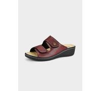 Leder-Pantoletten mit Naturkork-Fußbett rot 39