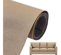 Leder Reparatur Set Patch Kit, 60 x 137cm Selbstklebend, Selbstklebende PU Folie, Kunstleder Meterware, Kunstleder Reparaturset für Couch Autositz Sofa Möbel Leder Reparatur Jacken (Khaki)