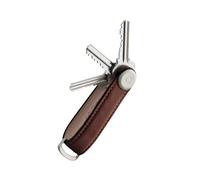 Leder-Schlüsselanhänger Orbitkey 2.0 - Espresso & Brown Stitching Schlüsselanhänger