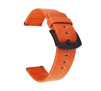 Leder-Uhrenarmbänder, 18 mm, 20 mm, 22 mm, 24 mm, Auslösestifte, Schwarz, Braun, Damen, Herren, Uhrenarmband, Gürtel mit schwarzer Schnalle, Uhrenarmband (Farbe: Hellbraun, Größe: 24 mm)