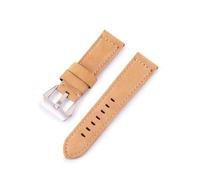 Leder-Uhrenarmband, Ersatz-Uhrenarmband für Herren, Matte Beige, 24mm
