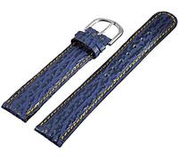 Leder Uhrenarmband Uhrenband Uhrband Ersatzband Armband blau 815630402118 Stegbreite 18 mm